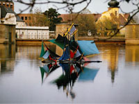 ‘Luftmatratze – 2008. 27x27x3. Wood, acrylic paint