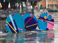 ‘Spiegelbild’ – 1990. 280x840x140. Polystyrene, metal, acrylic paint