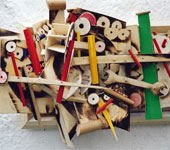 Gruenspan – 2033. 40x60x15 cm, 
wood, acrylic paint.