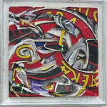 ‘Verpackung’ – 2009. 30x30x4. Wood, print 