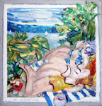 ‘Badetag’ – 2006. 30x30x3. Wood, acrylic paint 